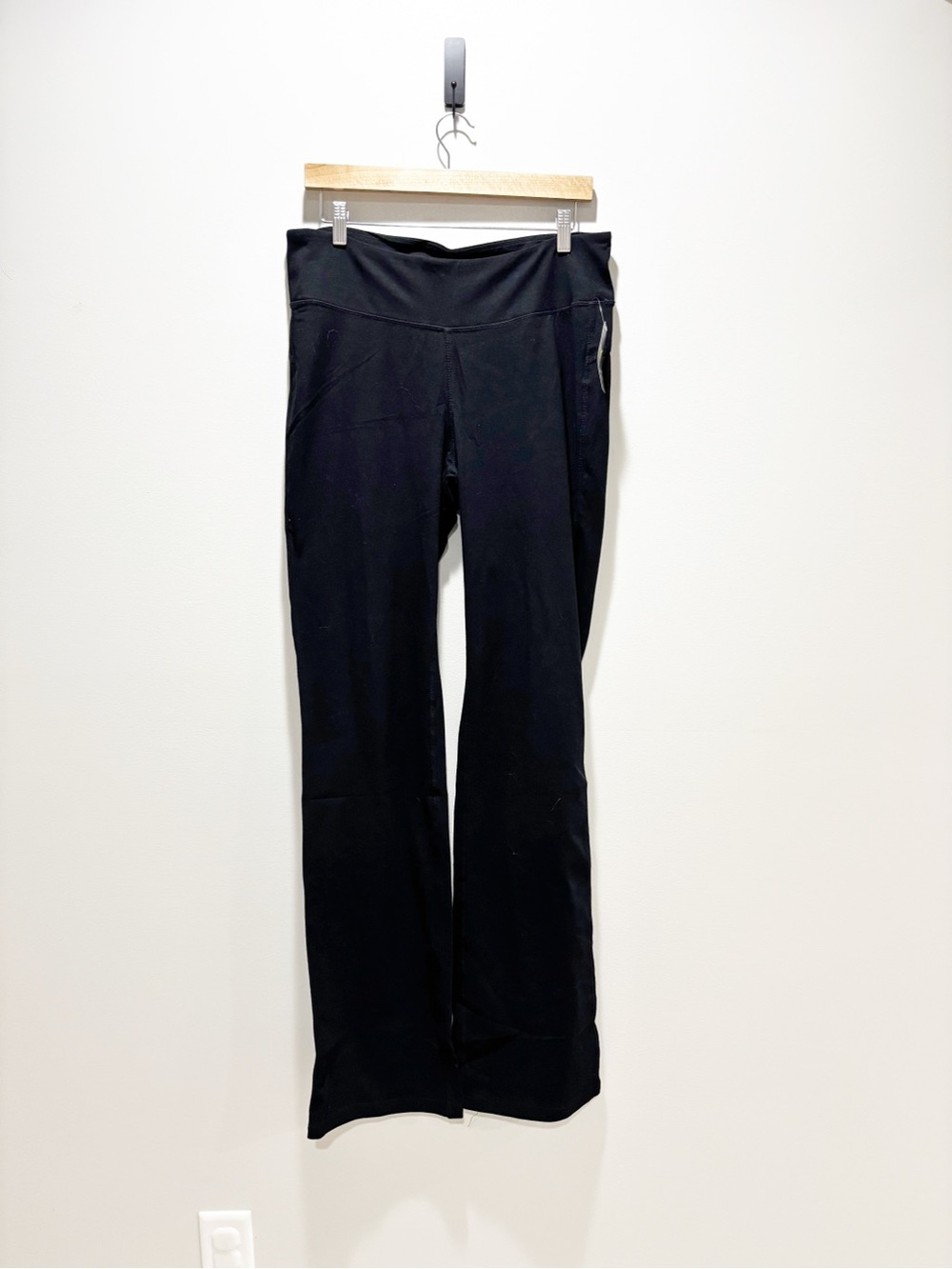 Old Navy Black Boot-Cut Active Yoga Pants Cotton Size XL Tall
